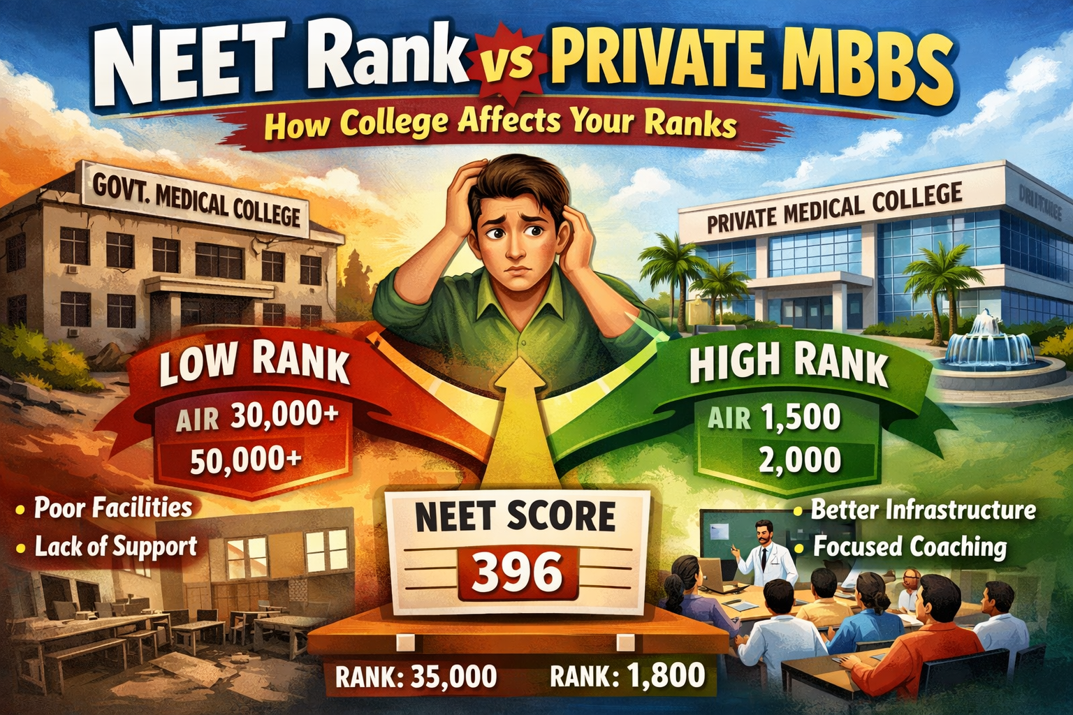 NEET Rank vs Private MBBS: How College Affects Your Ranks